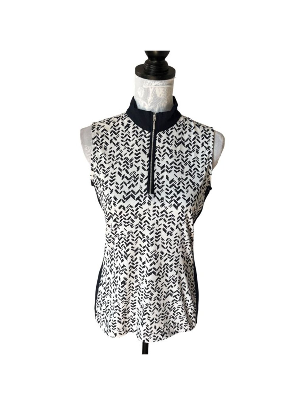TAIL Womens Golf Top Athletic Casual Stretchy Size Small  Navy Blue